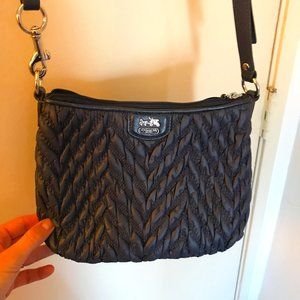 Coach purse crossbody bag navy blue zip